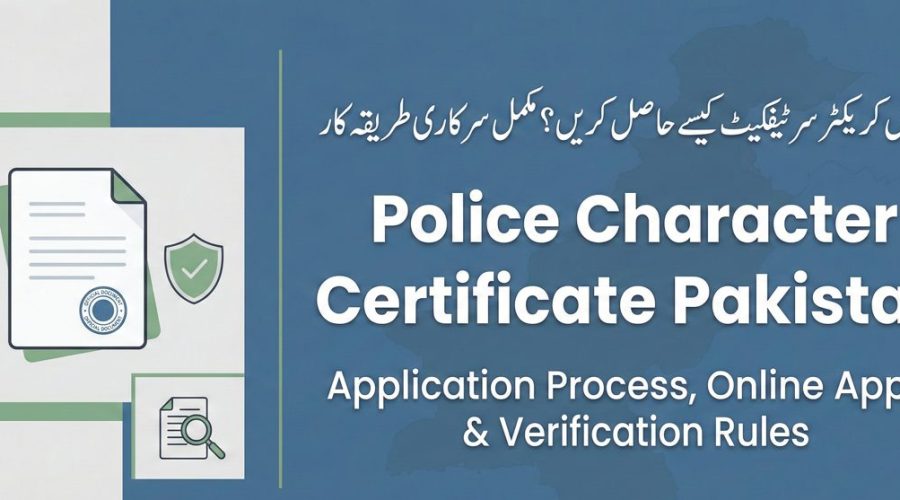 How to Apply for Police Character Certificate Online in Pakistan