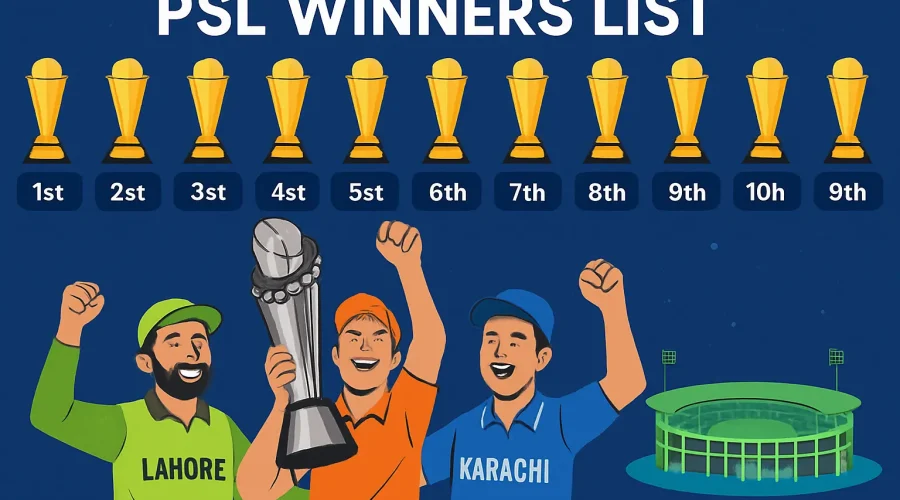 PSL Winners List from 2016 to 2026: Every Champion, Final, and Record